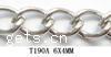 Twist ovale Einsenkette, Eisen, plattiert, keine, frei von Blei & Kadmium, 6.4X4.5MM, 100m/Menge, verkauft von Menge